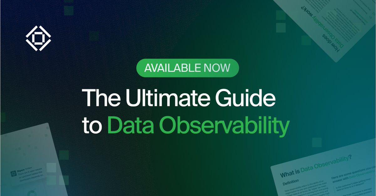 Kick off 2025 with confidence in your data.

Our Complete Guide to Data Observability is your roadmap to making the right data decisions for your team.

Download your guide now: hubs.la/Q02ZfK-80