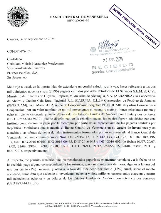 Hemos hackeado los correos del Banco Central de Venezuela (BCV) y los documentos secretos que encontramos son devastadores. 😱 ¡El robo al pueblo es masivo!

💥 DOCUMENTOS EXPLOSIVOS 💥
La cúpula de Maduro ha entregado miles de millones de dólares a empresas cómplices en pagarés