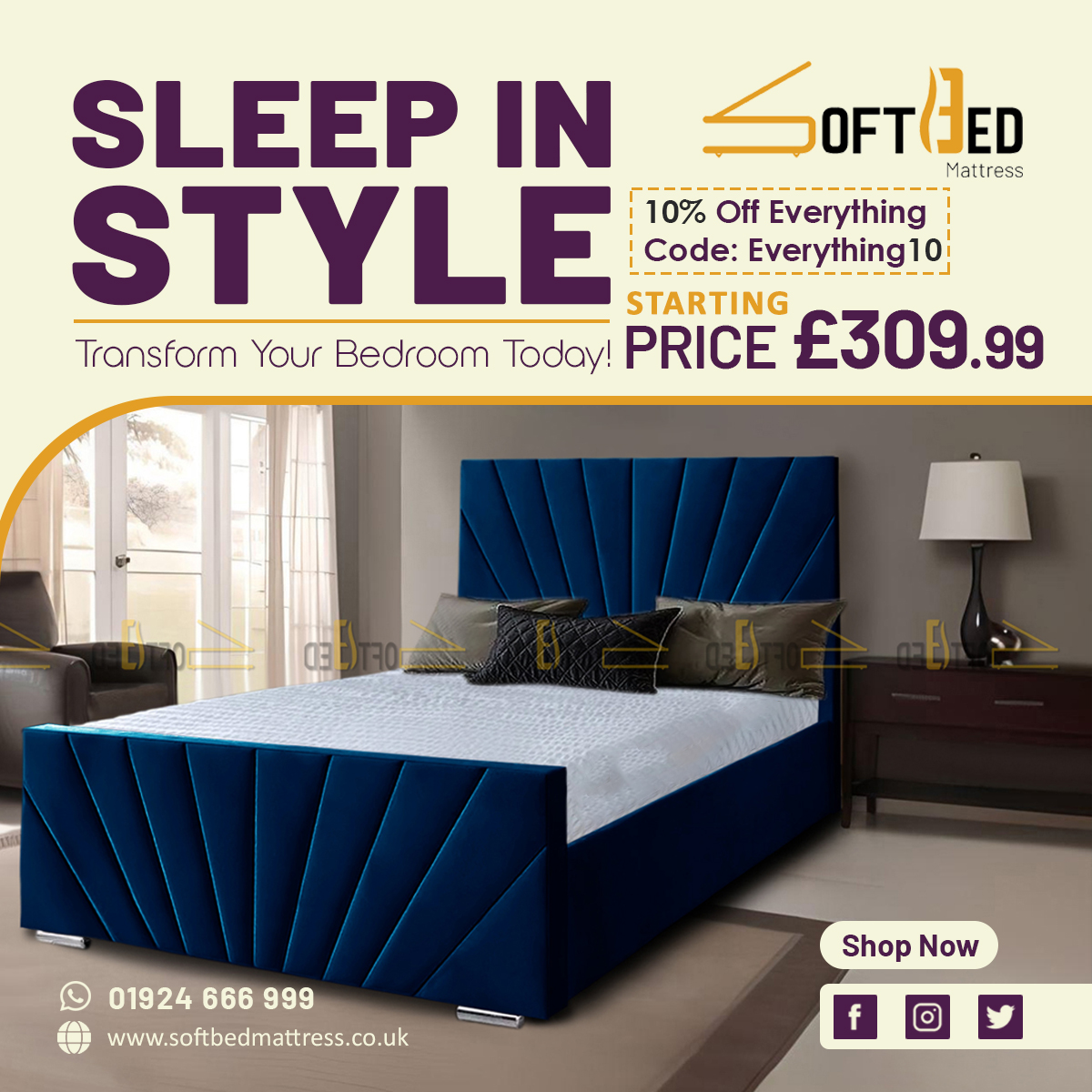 SoftbedM's tweet photo. Transform your bedroom with the Daylight Upholstered Bed Frame. offers optional storage and cushioned headboard for relaxation. Perfect for those who value elegance and utility. Get 10% off with code EVERYTHING10. #InteriorDesign #SleepInStyle
Buy Online:https://t.co/3kvL6ss7QX https://t.co/q3r7AD8Pr6