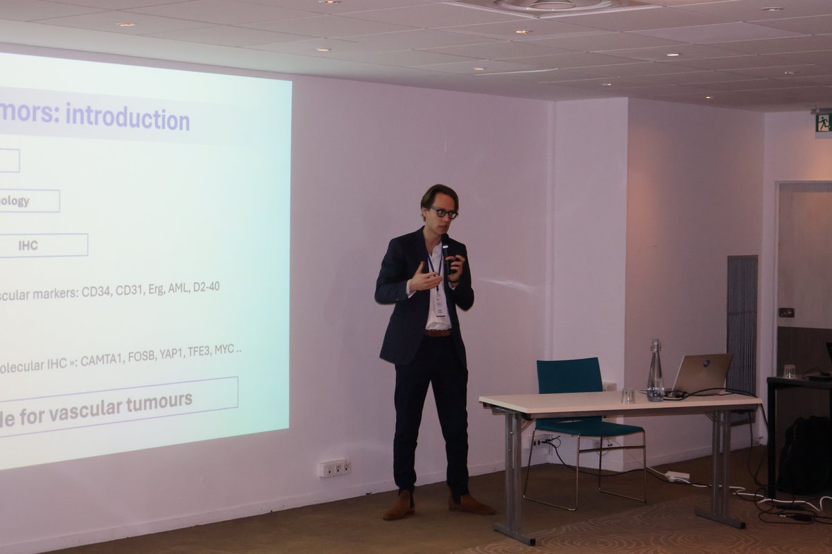 When first discussing the programme for the dermatopathology #EScoP course, Dr Kervarrec was not excited when the Faculty lead, Dr Luzar, placed on his shoulders the talk for vascular skin tumours.

Regardless, he welcomed the challenge and is today delivering a fantastic talk!