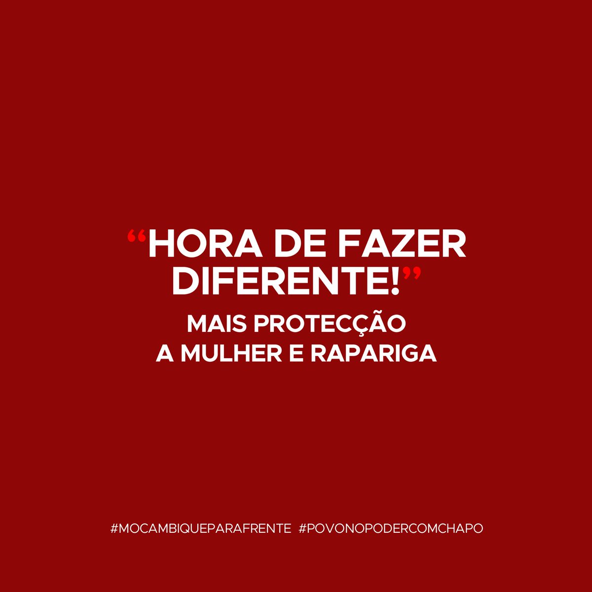 MoambiqueAvanca's tweet photo. Um Moçambique onde as mulheres e as raparigas sentem-se seguras e tem oportunidades justas é um Moçambique para Frente!
#MocambiqueParaFrente #PovoNoPoder #PovoNoPoderComChapo https://t.co/sMgMzXu1ZR