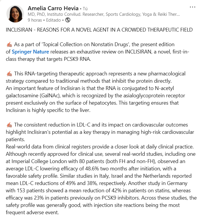 icorvilud's tweet photo. PCSK9 INHIBITOR WAR
✍️How Does Inclisiran Fit in with Current Monoclonal Antibody Inhibitor Therapy?
✍️Reasons for a Novel Agent in a Crowded Therapeutic Field
✍️Deserved (deep) reading https://t.co/0pG16otbvu
#PCSK9 #bempedoic #pelacarsen #olpasiran #lerodalcibep #Volanesorsen https://t.co/1AmtK9Ld0x