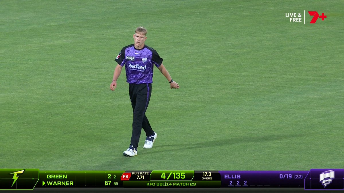 "You won't find a more determined competitor than Nathan Ellis."

- Ricky Ponting, with Ellis not only back on the field, but back with the ball in hand #BBL14