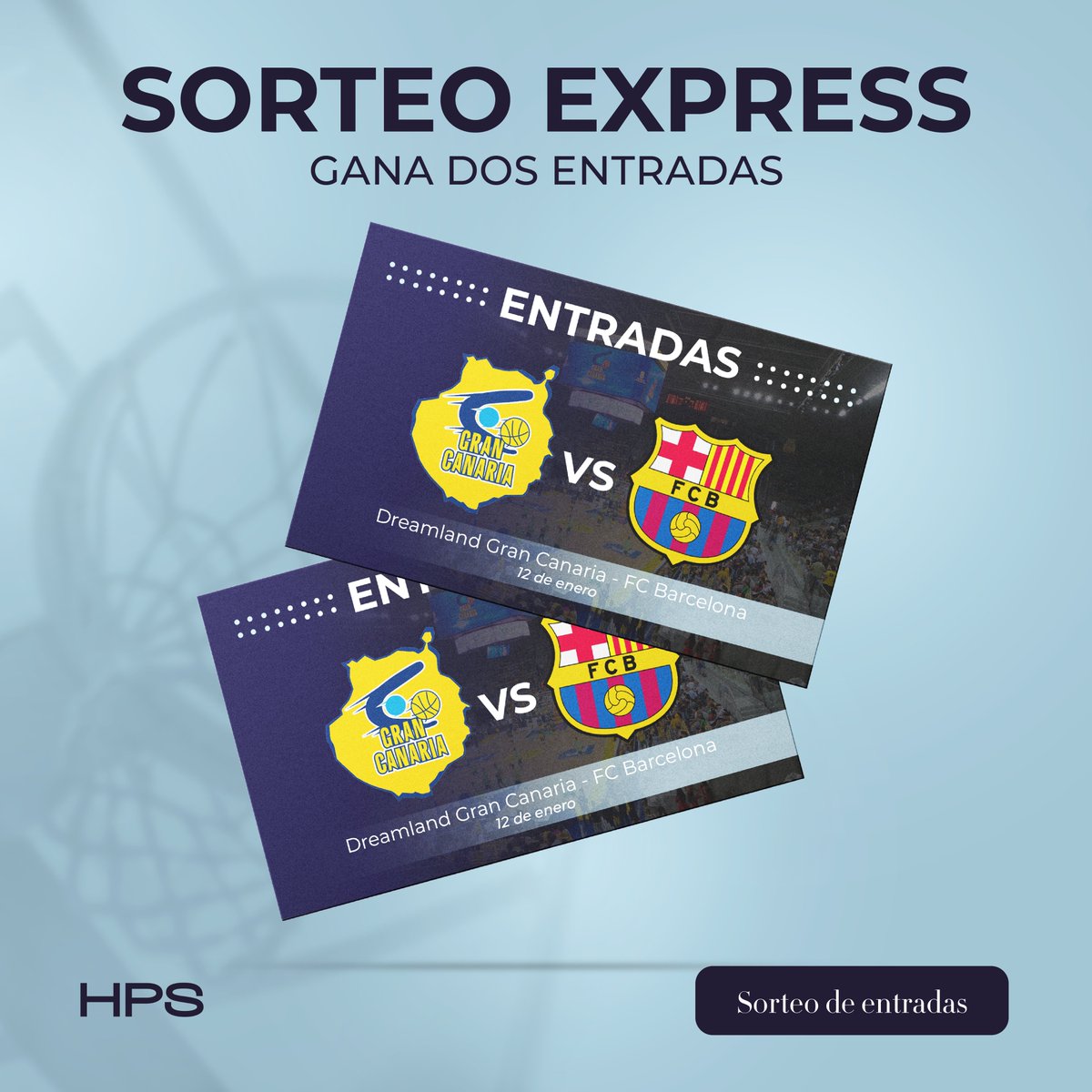 🎉 SORTEO EXPRESS en Instagram 🎉

¿Quieres dos entradas para ver HOY el Dreamland Gran Canaria -  Barcelona?

Entra en nuestro instagram @hps_hospitales y participa