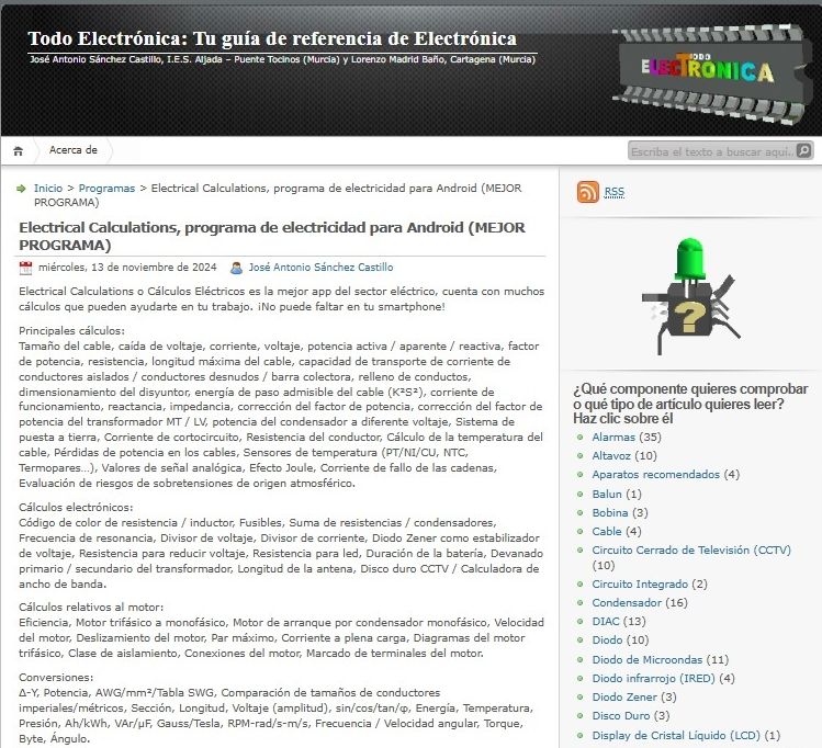 egal_net's tweet image. New article regarding the #ElectricalCalculations app published on the Spanish site “Todo Electrónica”: Programa de electricidad para #android (MEJOR PROGRAMA)
➡️ todo-electronica.es/electrical-cal…

#EgalNet #article #review #mejorprograma #TodoElectronica #app #electricity #electricidad