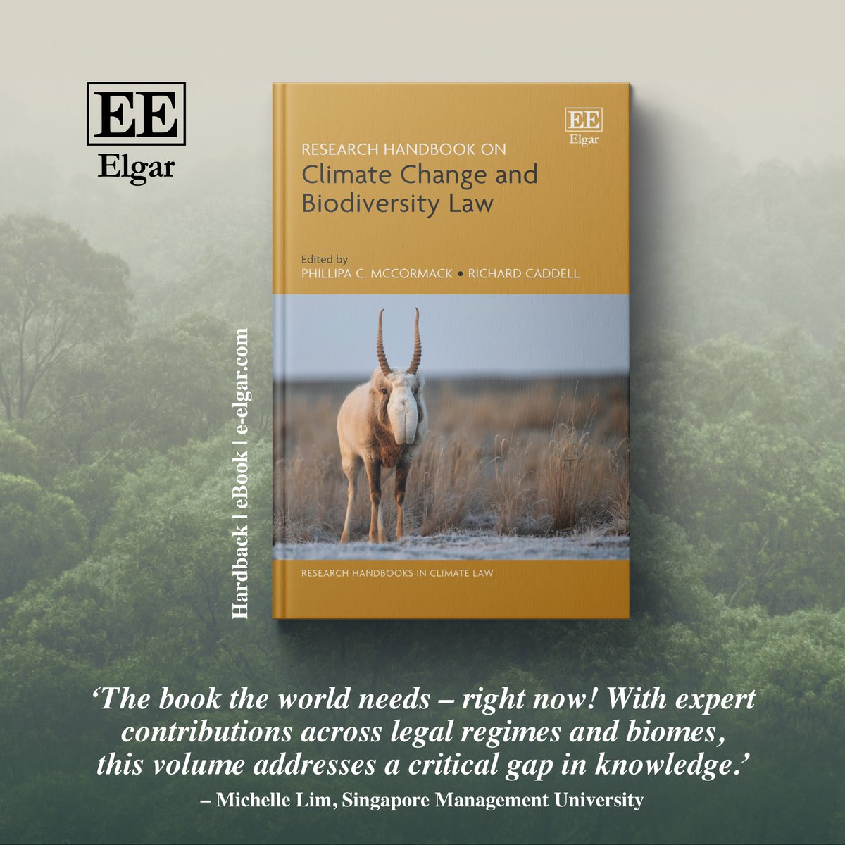 Research Handbook on #ClimateChange and Biodiversity Law, edited by <a href="/environmentinst/">Environment Institute - University of Adelaide</a>'s <a href="/DrPhilMcCormack/">Phillipa McCormack</a> &amp; <a href="/CardiffLaw/">Cardiff Law</a>'s <a href="/Richard_Caddell/">Richard Caddell</a>
Contributors incl' <a href="/Mitchell_Lennan/">Mitchell Lennan</a> <a href="/IyanOffor/">Dr Iyan Offor</a> <a href="/s_pooley/">Dr Simon Pooley</a> @hayleylots <a href="/Arie_Trouwborst/">Arie Trouwborst</a>

🆓 Read Preface &amp; Chapter 1 ➡️ doi.org/10.4337/978180…