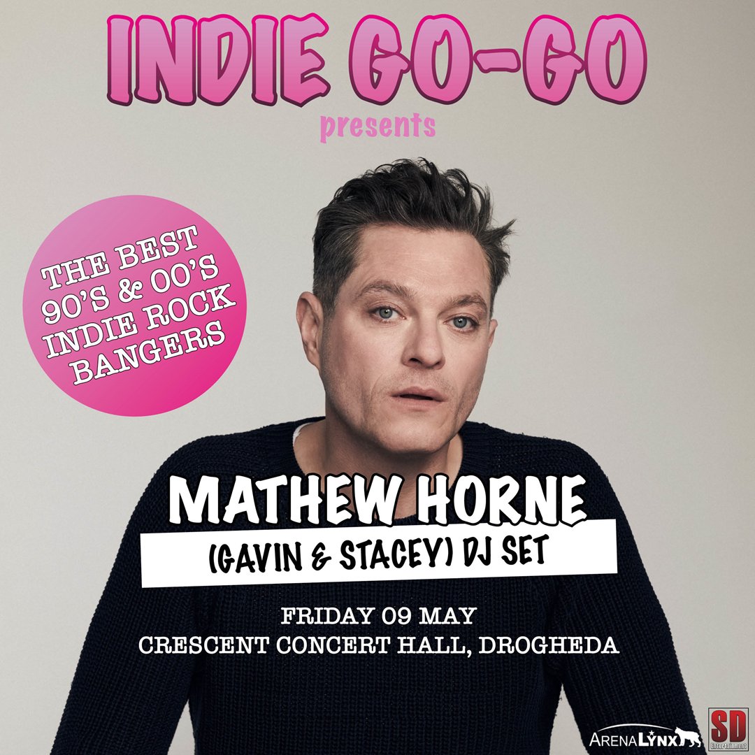 🚨 𝗢𝗡 𝗦𝗔𝗟𝗘 𝗡𝗢𝗪 🚨

Gavin &amp; Stacey star <a href="/mfhorne/">Mathew Horne</a>,"Gavin Shipman" will be raising the roof in Drogheda on 9th May at Drogheda's superb venue the <a href="/CresConcertHall/">The Crescent Concert Hall Drogheda</a>.

Tickets on sale NOW  👉 bit.ly/MathewHorne-CCH

<a href="/ArenaLynxLive/">ArenaLynxEvents</a>