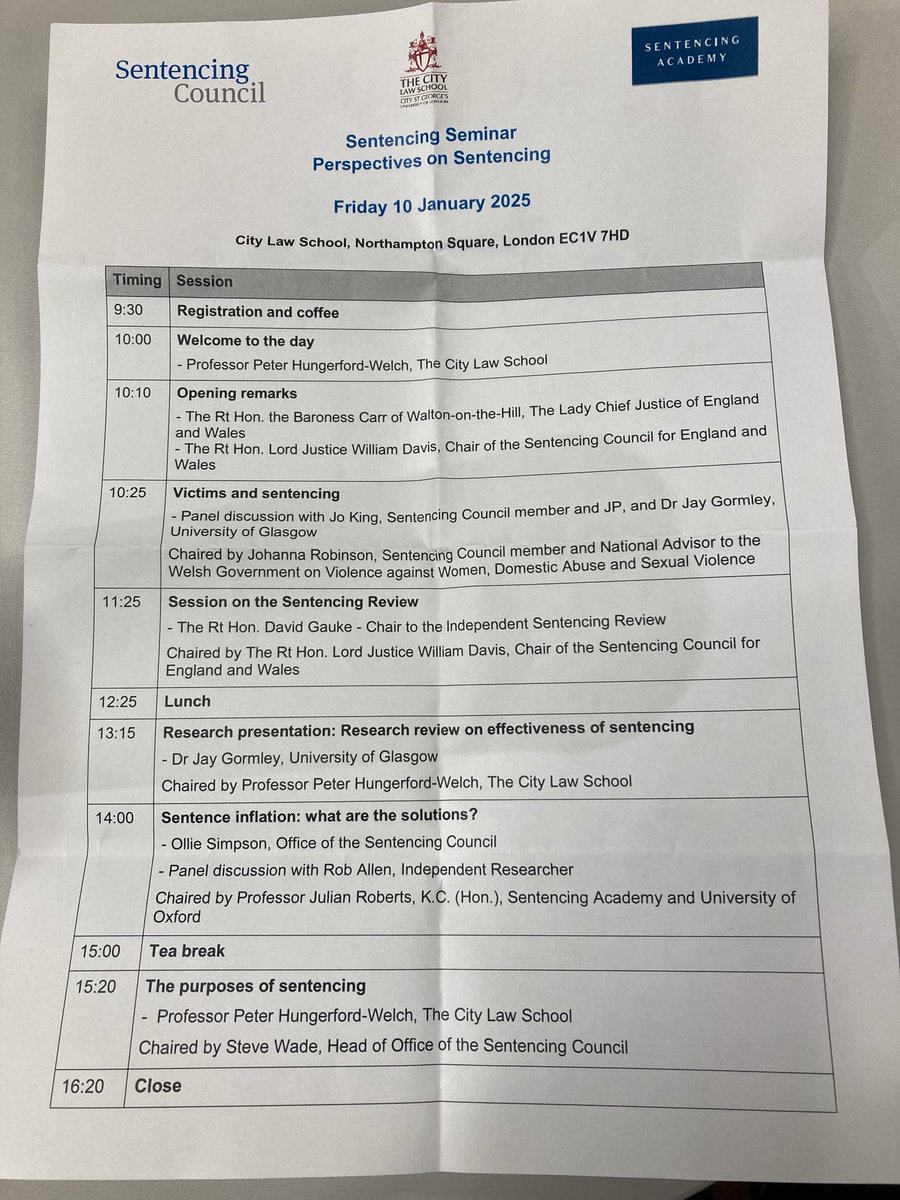 Dr Jenni Ward (@jenniward5) on Twitter photo So pleased I have come along to this in-person Perspectives on Sentencing seminar <a href="/SentencingCCL/">Sentencing Council</a> <a href="/SentencingAcad/">Sentencing Academy</a> <a href="/DavidGauke/">David Gauke</a> is here 😁🙏🏼 So pleased I have come along to this in-person Perspectives on Sentencing seminar <a href="/SentencingCCL/">Sentencing Council</a> <a href="/SentencingAcad/">Sentencing Academy</a> <a href="/DavidGauke/">David Gauke</a> is here 😁🙏🏼