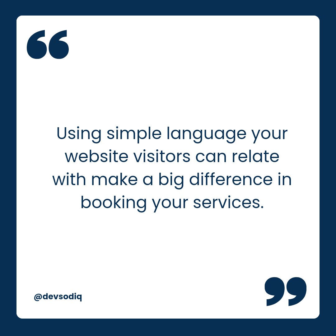 Dev_Sodiq's tweet image. Use relatable language to connect with your potential customers 

#entrepreneur #websitemarketing #websitedesigntips #websitedesignservices #websitedesignexpert #websitedesign #websitedesigner #localbusiness #digitalmarketing   #website        #wordpresswebsitedesigner