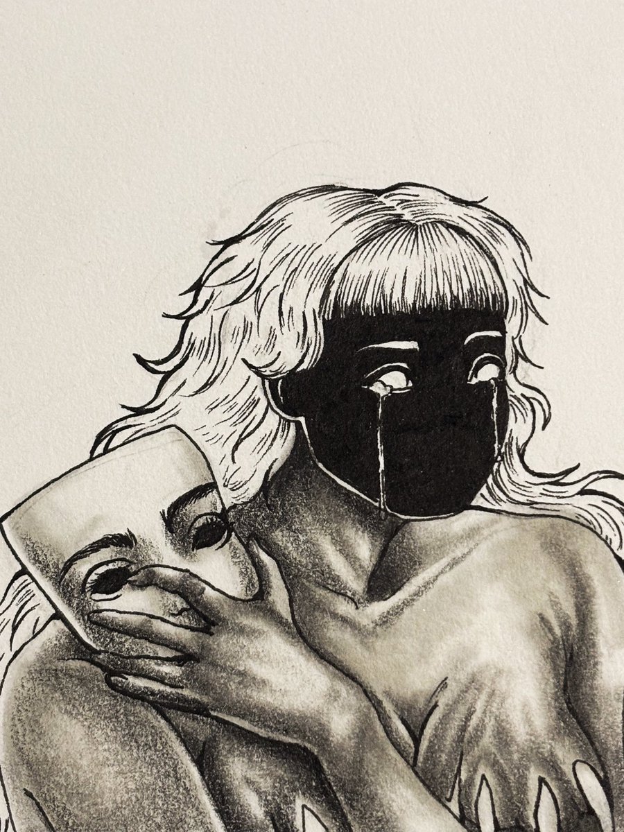 CiambyCimby's tweet photo. A masked face hides secrets that only the eyes dare to reveal.

#art #illustration #digitalart #horror #monster #darkart https://t.co/XsckJw5O5V