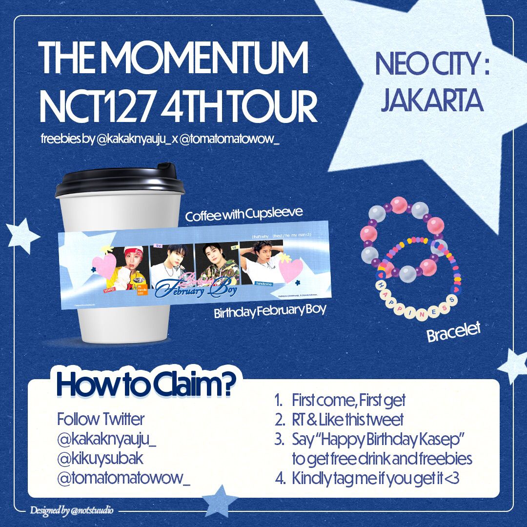 tomatomatowow_'s tweet photo. (∩˃o˂∩)♡ !! let’s celebrate birthday our boy 🎉💗

freebies NCT 127 The Momentum in Jakarta

freebies for birthday february boy
by @kakaknyauju_
 @tomatomatowow_
 @Kikuysubak

📍: Indonesia Arena
🗓️: 16 Februari 2025
⏰: TBA

#THEMOMENTUM_NCT127 
#NEOCITY_THE_MOMENTUM_IN_JKT https://t.co/mQpevtr4Ra