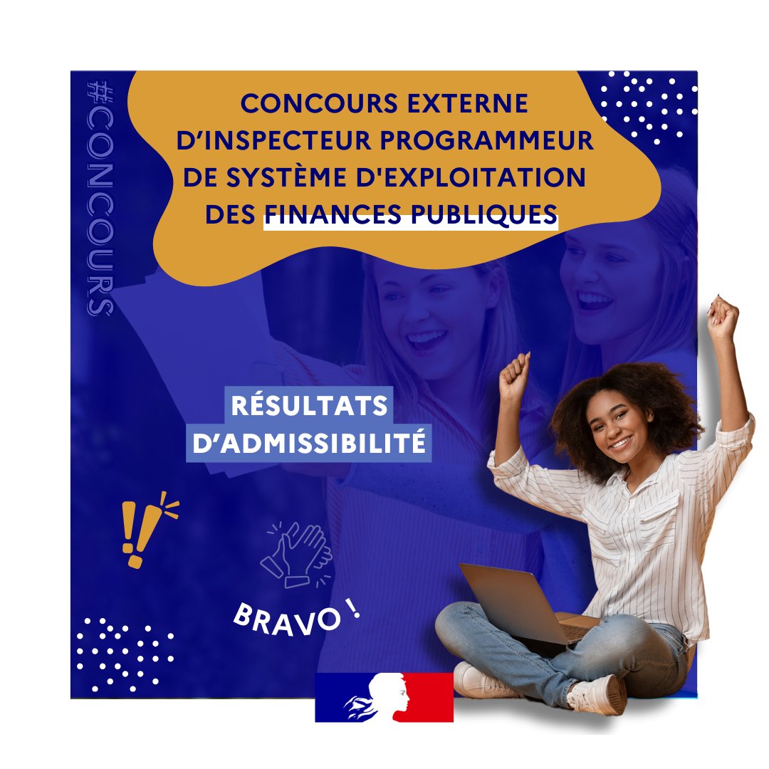 👏 Félicitations aux 5️⃣0️⃣ candidats admissibles au concours externe d'inspecteur programmeur de système d'exploitation de la <a href="/dgfip_officiel/">Direction générale des Finances publiques</a>   !

👀 Pour savoir si vous faîtes partie des heureux👉 …lesfinancespubliques.economie.gouv.fr/rejoindre-les-…

📅 RDV du 17 au 21 février 2025 pour les épreuves orales !