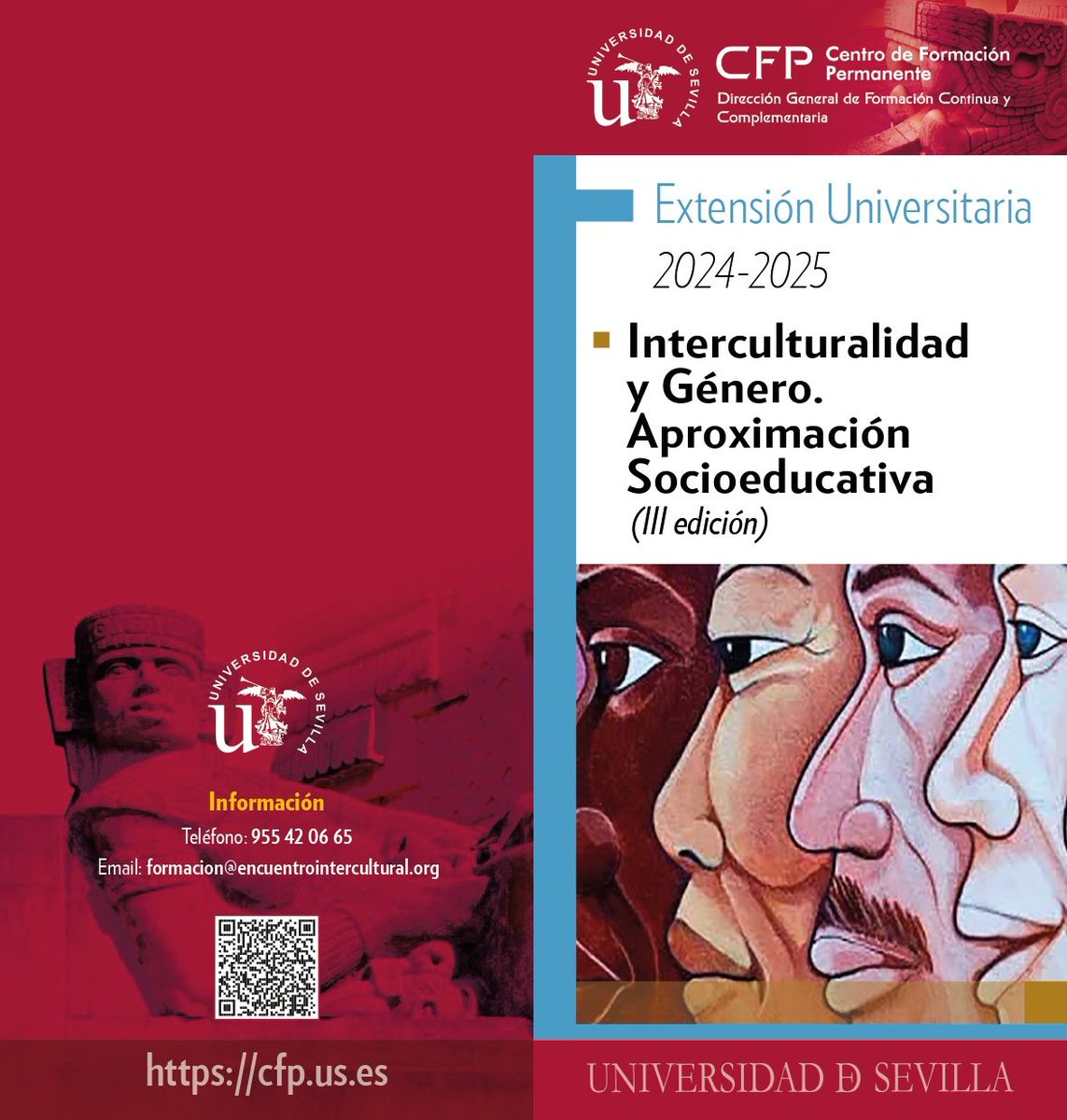 ▶️ Curso de Interculturalidad y Género. Aproximación Socioeducativa III Edición (2 ECTS) 

🗓️ Matrícula del 1 al 20 de enero de 2025 / Realización del 20 de febrero al 13 de marzo de 2025

🔗 buff.ly/4j9wmoM