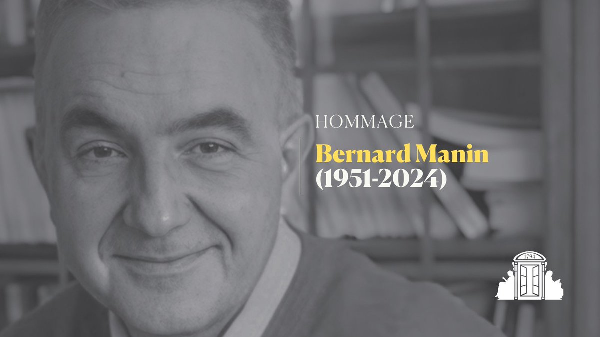 École normale supérieure | PSL (@ens_ulm) on Twitter photo #VendrediLecture 📰 Le philosophe <a href="/FlorentGuenard/">Florent Guénard</a> rend hommage à Bernard Manin, politiste spécialiste de la théorie #politique, professeur émérite à la <a href="/nyuniversity/">New York University</a>, décédé en 2024.
Lire l'article 👉 bit.ly/40vSQcw #VendrediLecture 📰 Le philosophe <a href="/FlorentGuenard/">Florent Guénard</a> rend hommage à Bernard Manin, politiste spécialiste de la théorie #politique, professeur émérite à la <a href="/nyuniversity/">New York University</a>, décédé en 2024.
Lire l'article 👉 bit.ly/40vSQcw