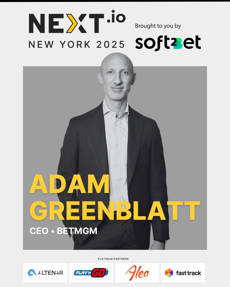 🎙️ Adam Greenblatt, CEO of <a href="/BetMGM/">BetMGM 🦁</a> joins NEXT Summit New York 2025!

A top voice in Online Gambling &amp; Sports Betting—don’t miss his insights on market leadership.

📲 Register now: go.next.io/4jeCMDh