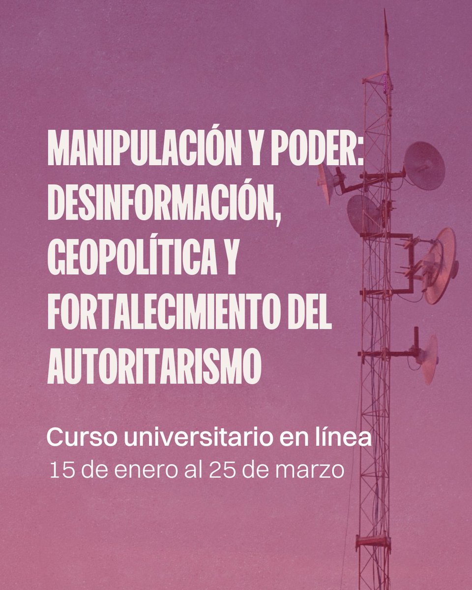 📢 Curso online de <a href="/novact__/">NOVACT</a> y <a href="/unicomplutense/">Complutense</a>

Desinformación y sus impactos en la política y sociedad

⏰Cada jueves de 17h a 19h
📚5 sesiones temáticas con expertos de renombre

🔗Inscríbete ahora: ucm.es/icei/certifica…