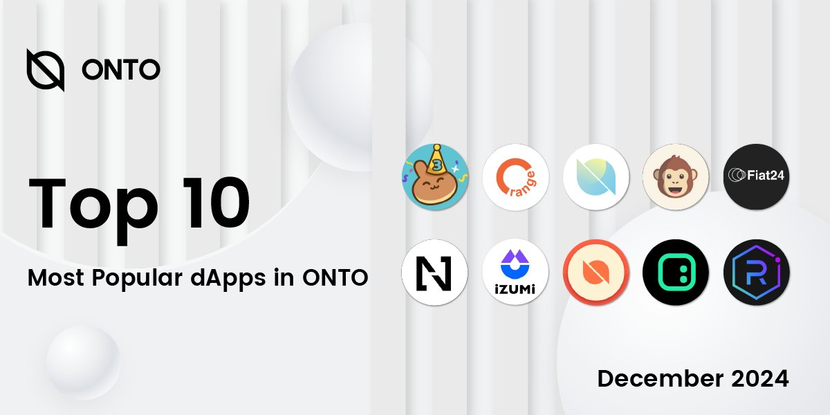ONTOWallet's tweet photo. TOP 10 Most Popular #dApps in #ONTO in December 🔥🔥🔥 

@PancakeSwap @OrangeProtocol #stONT @ApeBond @Fiat24Official #Npay @izumi_Finance #ONTORedPacket @spaceid @RaydiumProtocol

🤔 Which is your favorite one? 

Try them out ⏩ https://t.co/g2xVrFOEKr https://t.co/i3PsROnAe2