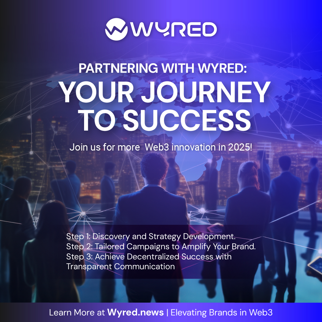 WyredNews's tweet image. 🤝 Partner with Wyred for strategic Web3 success!

From tailored campaigns to transparent results, we amplify your brand in the decentralized world.

#Wyred #Web3PR #BlockchainMarketing #StrategicPartnerships
