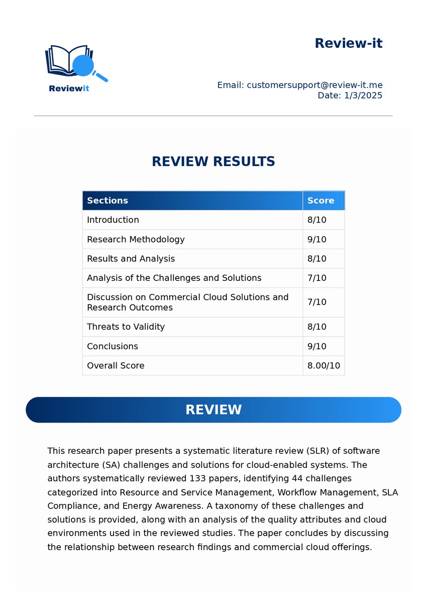 PhD Students - Use this tool to identify all weaknesses in your manuscript before submission.

This tool works in 3 simple steps.

1. Go to review-it.me and log in.

2. Upload your manuscript.

3. You will get the review of your paper.

This review will contain 3