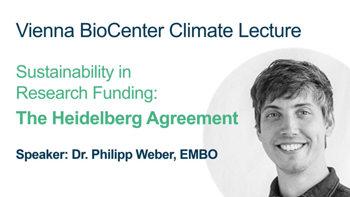 Promoting sustainability in the Life Sciences - Tune in for the next Climate Lecture organized by the Vienna BioCenter Climate Group.

January 14, 2025, 4 pm
The lecture is held online (Zoom)

Details on the lecture and how to log in is available here: lnkd.in/djSGUpfX