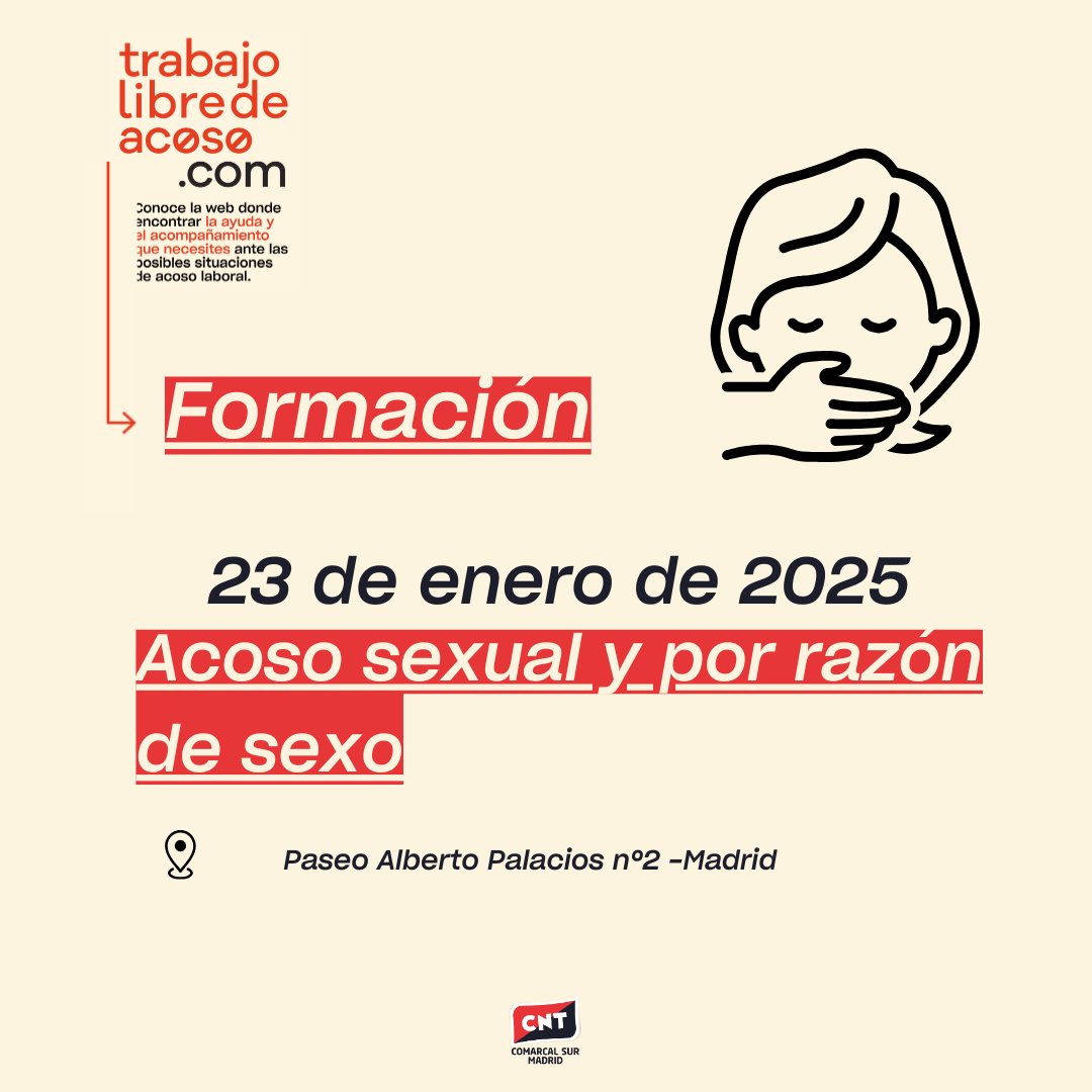 FORMACIÓN 

¿En que consiste el acoso por razón de genero?¿Quienes son los acosadores?¿Cómo detectar el acoso sexual?

Formación realizada por: Shaina Varas y Marta Ábalos

 23 de enero 

18h 

Paseo Alberto Palacios nº2, Madrid

Inscripción necesaria