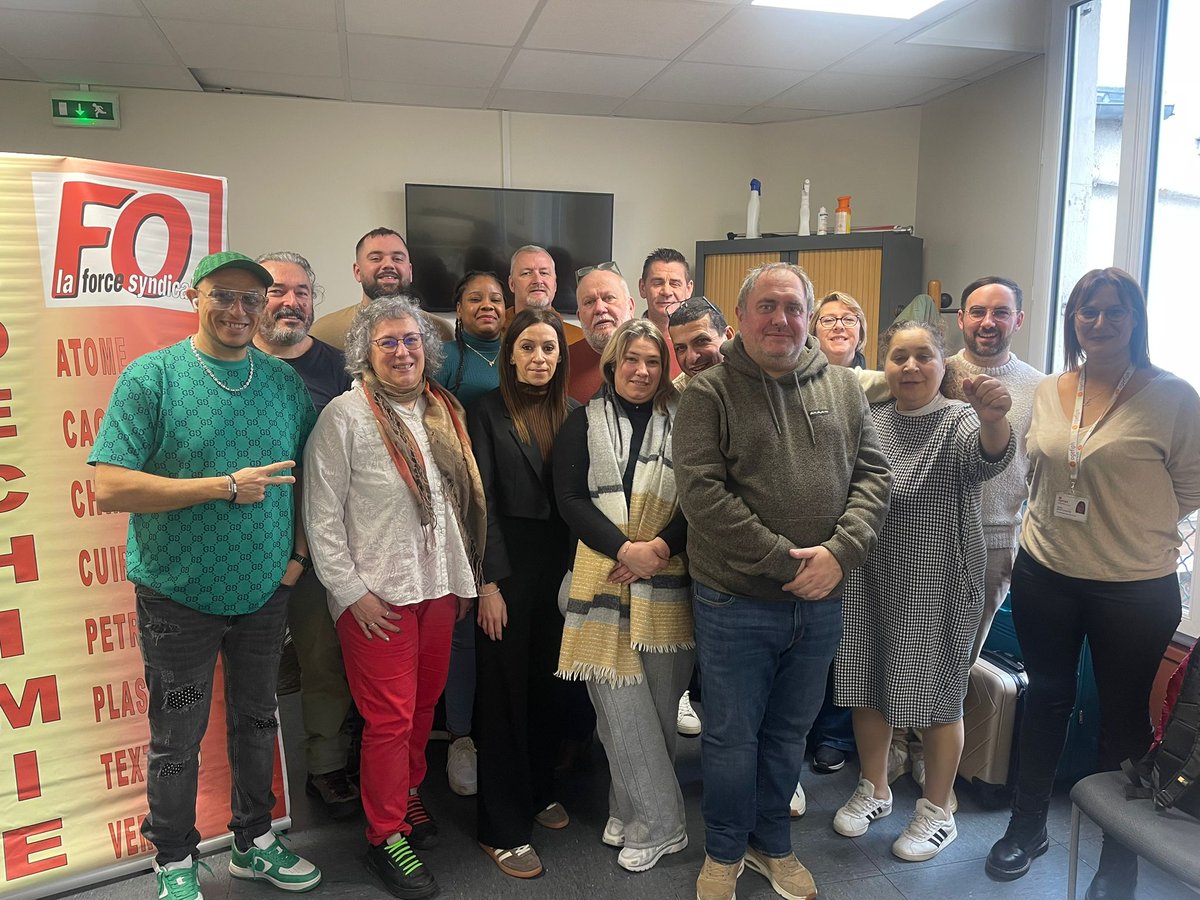 Les participants au stage FO "Travail et Handicap" organisé par la Fédé Chimie du 7 au 9 janvier 2025, autour de Rachid Cherchour référent handicap de la Fédération, avec l'intervention de la représentante de l'<a href="/Agefiph_/">Agefiph</a>