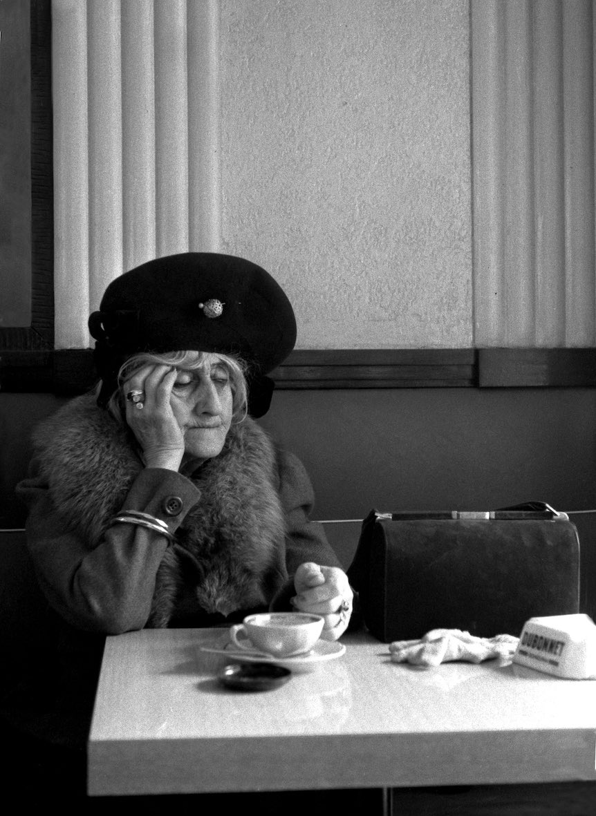 Ken Van Sickle.

Paris 1955.

After his tour in the Korean War he picked up a Leica camera with only 60 rolls of 35mm film and, with the money from the G.I. Bill, moved to Paris.

The zeitgeist of 50s Paris are captured beautifully.