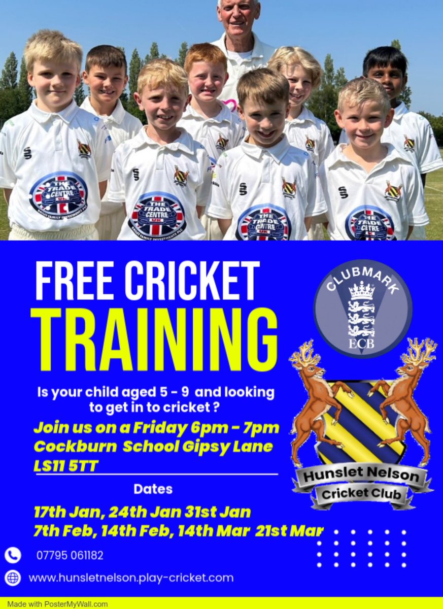 South Leeds School Sports Partnership (@southleedsssp) on Twitter photo Great opportunity for local children interested in cricket to ‘give it a go!’ <a href="/HunsletNelsonCC/">Hunslet Nelson CC 🏆</a> 🏏 😃 It’ll be summer before we know it… honest 😂 Great opportunity for local children interested in cricket to ‘give it a go!’ <a href="/HunsletNelsonCC/">Hunslet Nelson CC 🏆</a> 🏏 😃 It’ll be summer before we know it… honest 😂