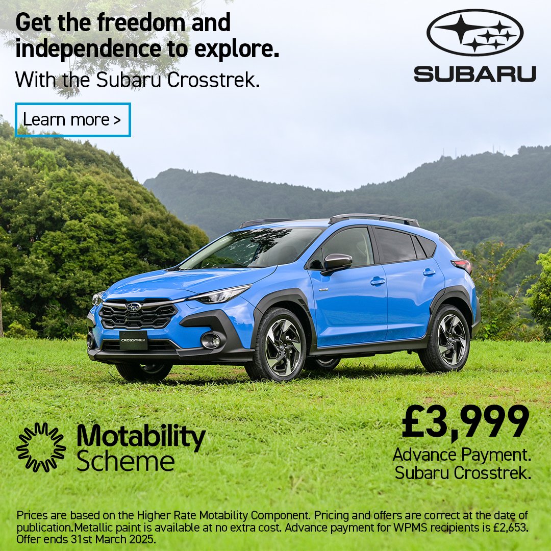 AdamsGroup1943's tweet image. Motability News - Did you know the Subaru Crosstrek and the Subaru Outback have been added to #MotabilityScheme. Two more fantastic Subaru vehicles giving you the freedom and independence to explore. For more details, please call Adams Brothers on 01296 434343. #Buckinghamshire
