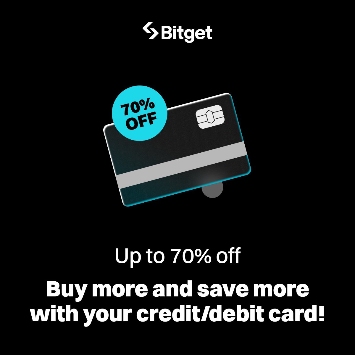 Save more as you buy more! 💳 Enjoy 70% off transaction fees when  purchasing crypto with Visa, Mastercard, Google Pay, or Apple Pay. 🗓️ Jan  10, 10:00 – Jan 24, 10:00 (UTC) Join now: https://t.co/9fW7mAF8Kb