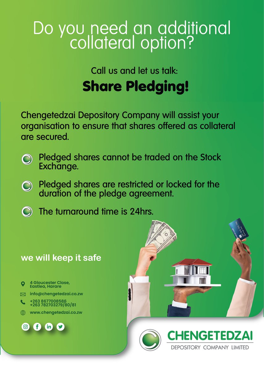 "Need a secure collateral option? 🔒💹
With our share pledging services:
✅ Pledged shares are secure &amp; locked.
✅ 24-hour turnaround time.

Your financial safety is our priority.
#SharePledging #Collateral #FinanceSolutions"