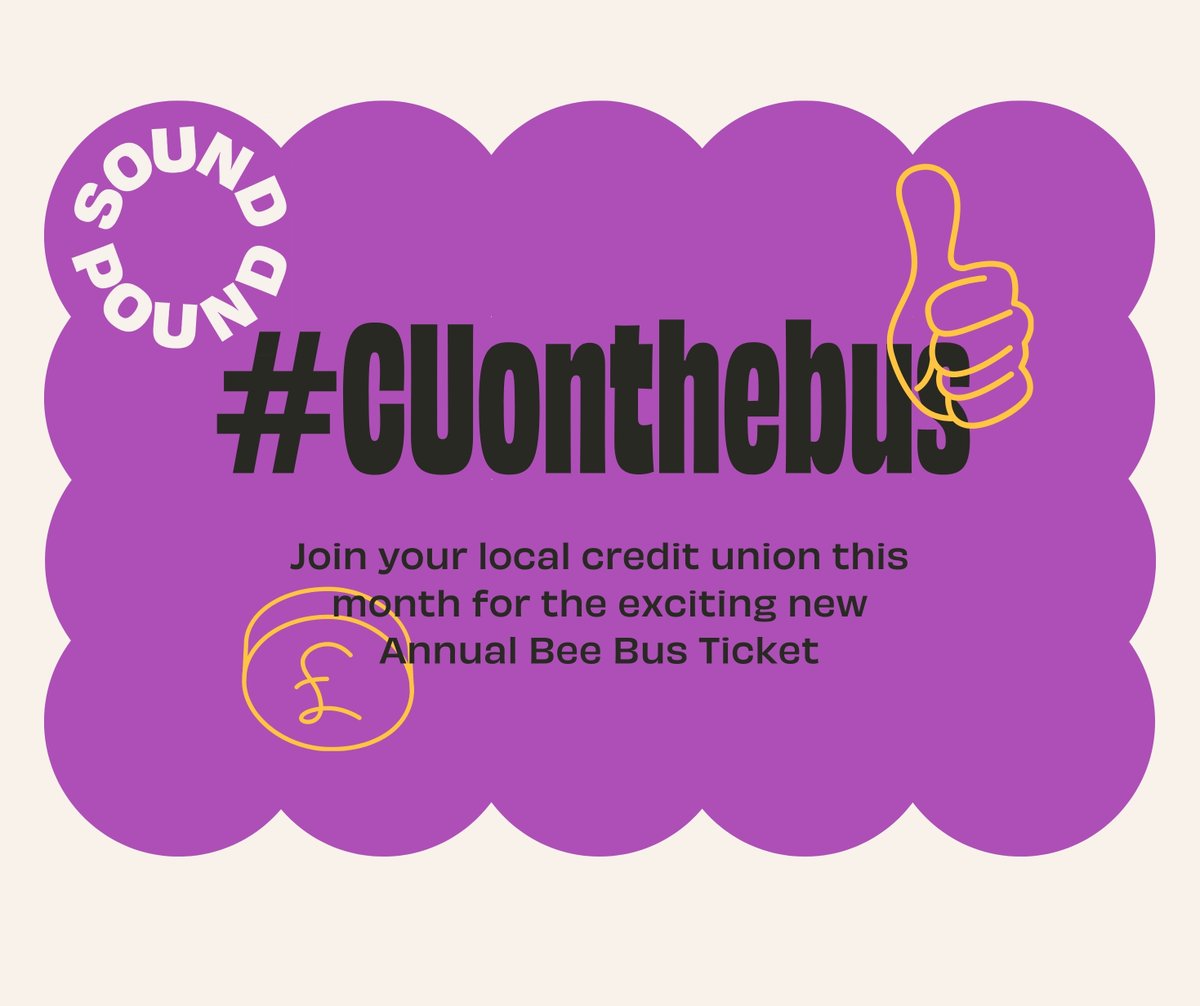 The SoundPound Group (@soundpoundgroup) on Twitter photo Will we #CUonthebus 🤔
Local #creditunions across Greater Manchester are delivering the Annual Bee Bus Ticket to save you money on unlimited annual <a href="/BeeNetwork/">Bee Network</a> bus travel 🚌
Find out more about the Annual Bee Bus Ticket: soundpound.co.uk/adult-bee-bus-… Will we #CUonthebus 🤔
Local #creditunions across Greater Manchester are delivering the Annual Bee Bus Ticket to save you money on unlimited annual <a href="/BeeNetwork/">Bee Network</a> bus travel 🚌
Find out more about the Annual Bee Bus Ticket: soundpound.co.uk/adult-bee-bus-…