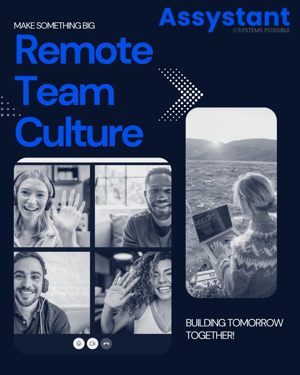 Assystant_ai's tweet image. Our remote-first culture is all about:
Collaboration across borders
Innovation in every project (IoT, AI, blockchain &amp;amp; more)
Celebrating wins every Friday

We’re small, mighty, and growing! 

What makes your team unique? Let us know! 👇

#RemoteWork #TeamCulture #Innovation