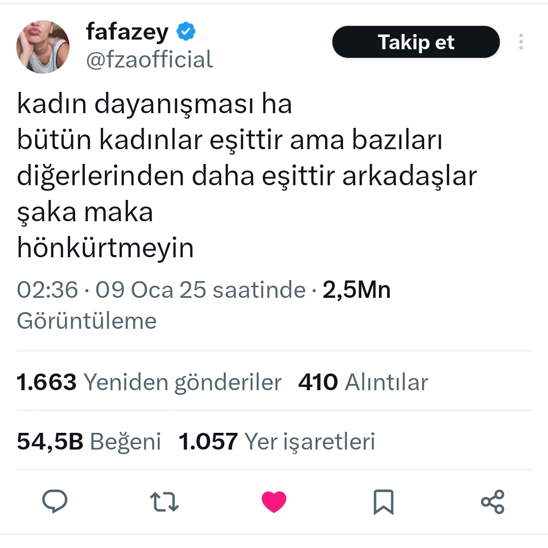 Sektördeki tekelleşmeye korkmadan karşı çıkan, yaşadıkları mağduriyeti çekinmeden anlatan duruşu olan ünlüler floodu:
1)Farah Zeynep Abdullah