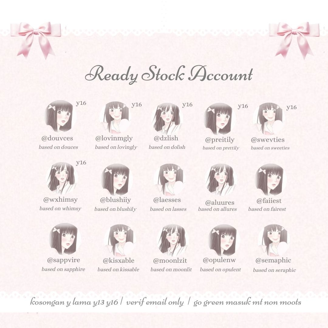 ♡࣪ ⊹   ꒰  akun  kosongan  y13  dan  y16  ꒱ ࣪ ⑅

💸 :: 7,500 / each

𖢷. @  mulchar  cantik
𖢷. verif  email  only  (  gmail,  yahoo) 
𖢷. masuk  mt   non  moots
𖢷. go  green,  min  ssb  ganti  usn
𖢷. dapat  data  acc  lengkap

#zonauang #zonauang️ #zonauangᅠᅠ #zonajajan