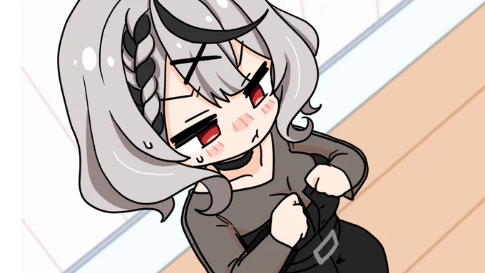 胸がでかすぎてワンピースがさけるチーズみたいになってしまうクロヱ#さかまた飼育日記 