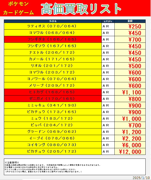買取情報】 当店ではポケカの最低買取価格保証を実施中です！ 🔥SR SSR