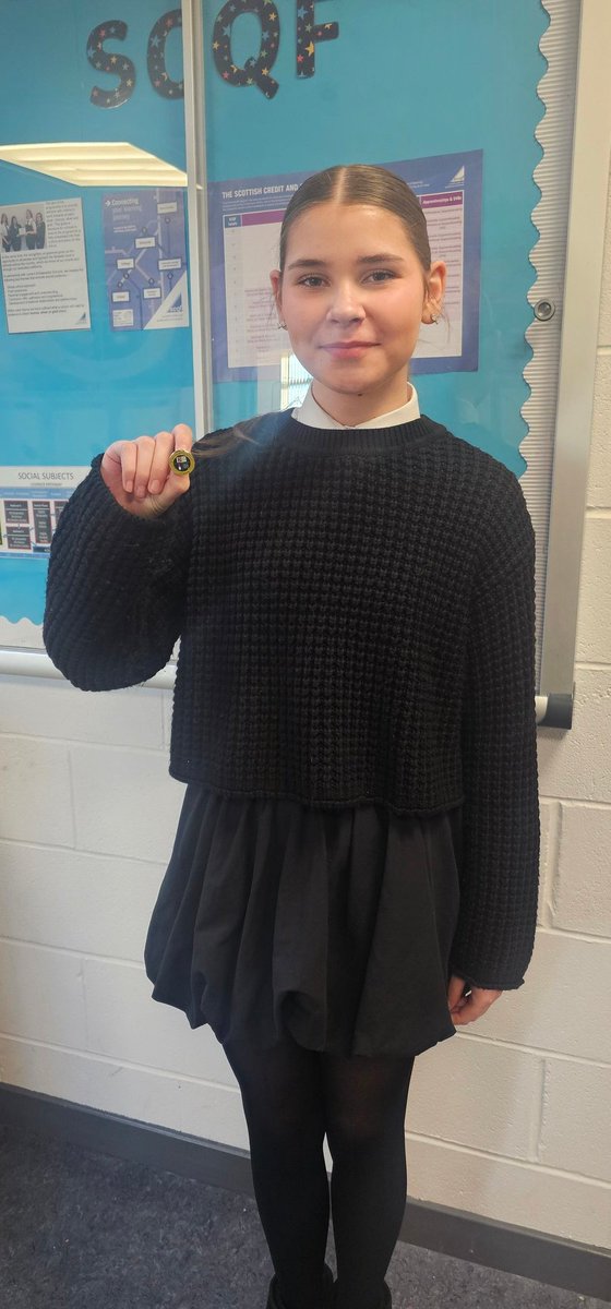 Kaitlyn received the Lux Mundi award today due to her support of our school values of Community and Love.