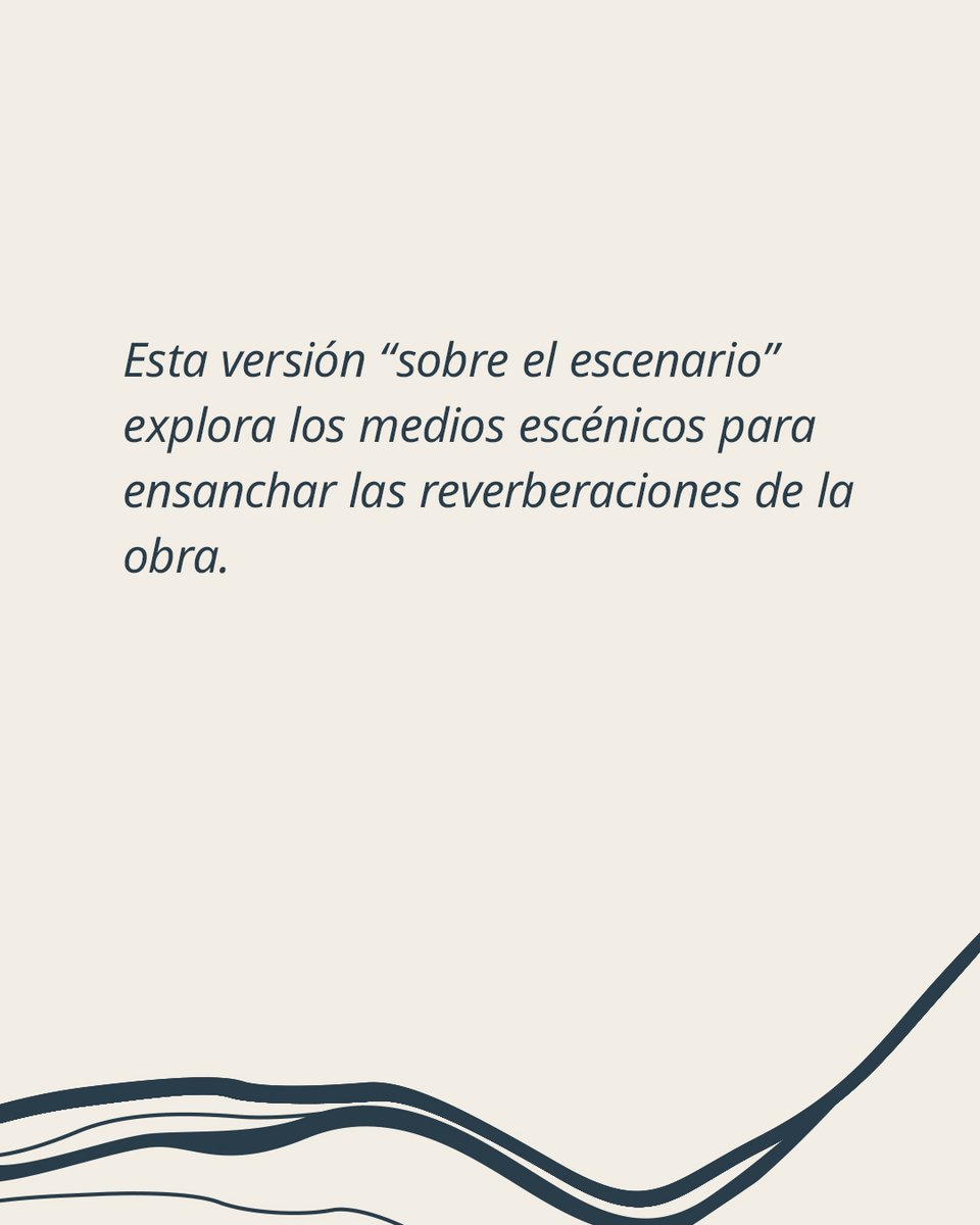 "Pájaros bajo las aguas: sobre el escenario" no es solo una obra, sino un cruce vibrante entre disciplinas: música, poesía, filosofía y teatro.

Esta versión escénica busca ensanchar las resonancias de la obra, llevando su esencia a nuevas dimensiones.
