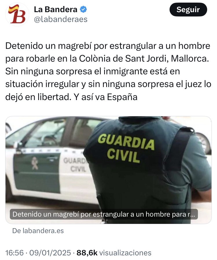 sueciasski's tweet photo. #ULTIMAHORA El Gobierno de Marga Prohens @MargaProhens del #PP en #Mallorca #España INTRODUCE #inmigrantes ilegales que asesinan violan y roban.
#MAGREBÍ ilegal estrangula y roba a un hombre en #ColoniaDeSantJordi y le dejan en LIBERTAD
#Prohens aplica las LEYES de Sanchez https://t.co/VTh3YuH7gd