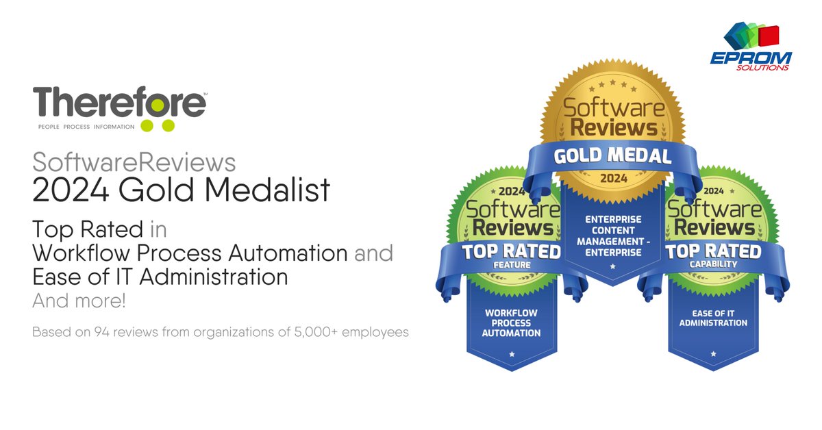 epromsolutions's tweet image. 🌟🏆 Nuovo prestigioso riconoscimento per Therefore™, che ha ricevuto il premio Gold Medal 2024 da SoftwareReviews per l&apos;impegno nel fornire soluzioni innovative e di valore per i propri utenti, confermandosi leader nella gestione documentale.

📞📩 Contattaci per saperne di più