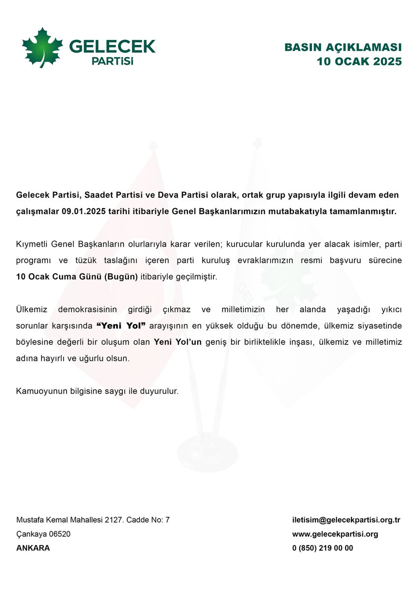 Kamuoyunun bilgisine saygı ile duyurulur.