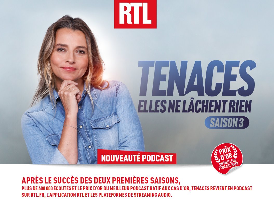 RTL Pro : RTL - RTL2 - FUN RADIO (@rtl_presse) on Twitter photo 🔴 NOUVEAUTE PODCAST <a href="/RTLFrance/">RTL France</a>
💪 La saison 3 de "Tenaces" est disponible. Pour le 1er épisode, <a href="/ANAISBOUTON/">ANAIS BOUTON</a> reçoit <a href="/douzefevrier/">Julie Bourges</a> : rtl.fr/programmes/ten… 🔴 NOUVEAUTE PODCAST <a href="/RTLFrance/">RTL France</a>
💪 La saison 3 de "Tenaces" est disponible. Pour le 1er épisode, <a href="/ANAISBOUTON/">ANAIS BOUTON</a> reçoit <a href="/douzefevrier/">Julie Bourges</a> : rtl.fr/programmes/ten…