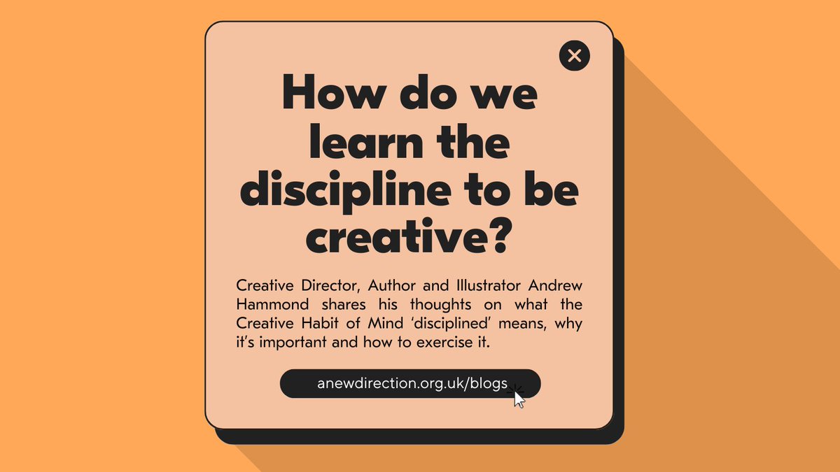 In our fresh blog, Creative Director, Author and Illustrator Andrew Hammond shares his thoughts on what the Creative Habit of Mind ‘disciplined’ means, why it’s important and how to exercise it 🎨 🖍️ 

🔗 Read the full blog: bit.ly/401otdw