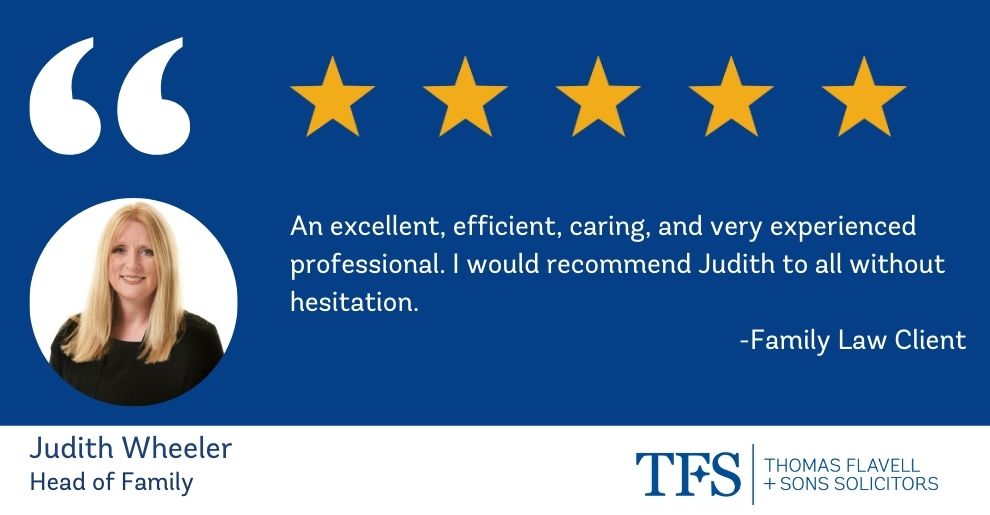🌟Feedback Friday🌟

This week, we're shining the spotlight on Judith Wheeler, Head of Family here at Thomas Flavell &amp; Sons, for her incredible dedication and expertise. 

If you or someone you know needs expert guidance in family matters, don’t hesitate to get in touch.