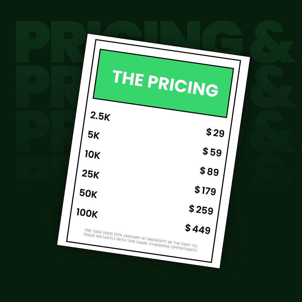 🚨 Introducing PRO EDGE accounts! 🚨

Skip the challenge, Trade instantly🎉⁠

✔️ Join the pre-sale now and get 20% off for the first 2000 purchases! 

Use code PROEDGE

Pre-sale ends January 17th at midnight! 

Accounts delivered Friday, Jan 17th!

#equityedge