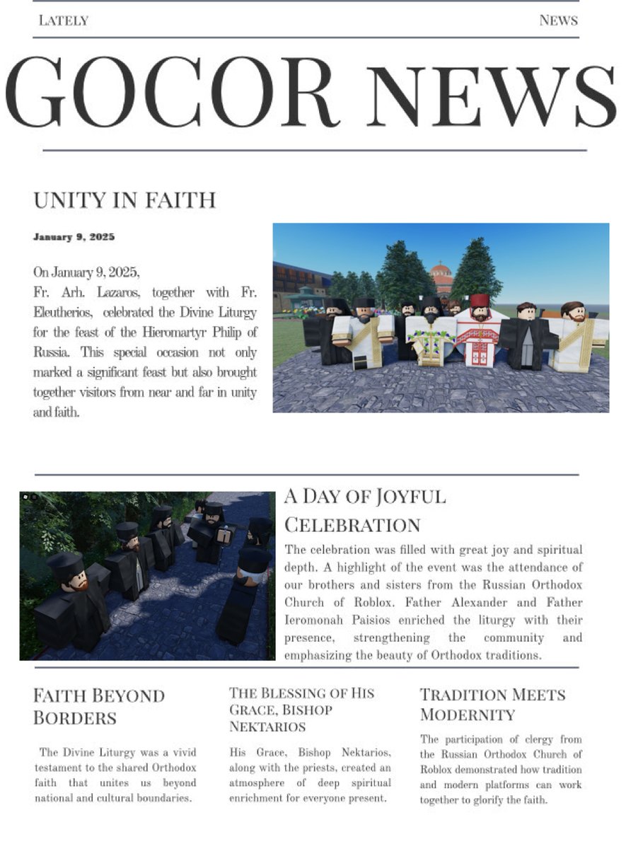 Father_Simos's tweet image. Article from the Newspaper „GOCOR NEWS“ about Yesterdays Divine Liturgy