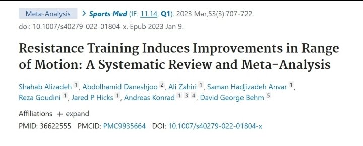 ENTRENAMIENTO DE FUERZA Y ROM📝

✅ Llegar a rangos de movimiento completos en el entrenamiento de fuerza, mejora en mayor medida el ROM📶que los estiramientos.

☑ Estas mejoras se producen independientemente de la carga utilizada, siendo más importante llegar a rangos amplios⬆️