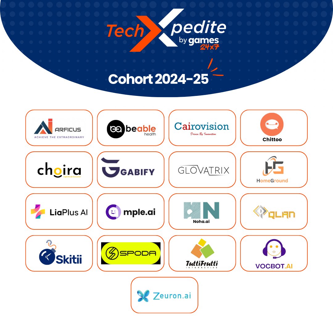 TechXpedite's tweet image. Announcing the 2024 TechXpedite Cohort!

17 exceptional startups in AI, Gaming, &amp;amp; Inclusive Tech selected from 330+ applications across India.

Join us in celebrating these visionaries as they redefine industries!

#TechXpedite #AI #Gaming #Innovation