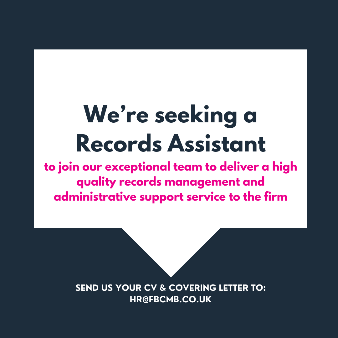FBC Manby Bowdler (@fbcmanbybowdler) on Twitter photo A new year, a new start perhaps? 
We're seeking a records assistant to join our Wolves office
As part of our team, you'll benefit from:
β¨ Career development opportunities
π  Flexible home/office working
πͺ Comprehensive wellbeing support and so much more!
fbcmb.co.uk/careers/our-la⦠A new year, a new start perhaps? 
We're seeking a records assistant to join our Wolves office
As part of our team, you'll benefit from:
β¨ Career development opportunities
π  Flexible home/office working
πͺ Comprehensive wellbeing support and so much more!
fbcmb.co.uk/careers/our-laβ¦